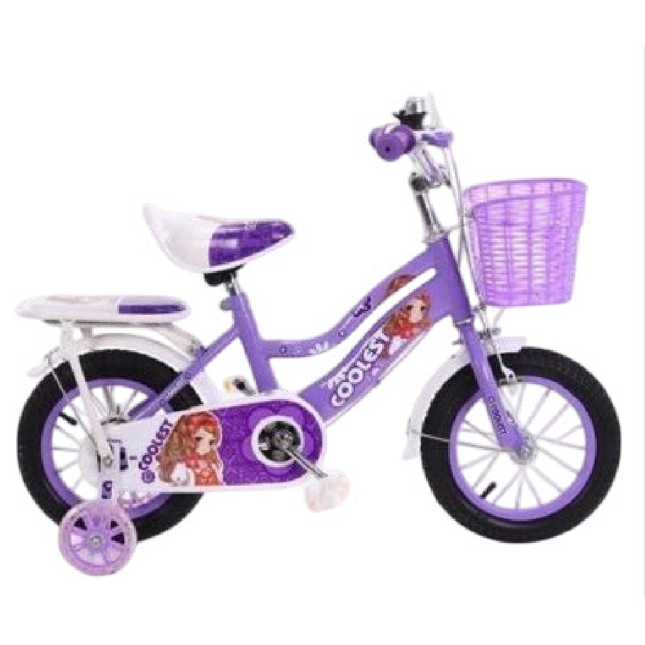 Bicicleta Infantil Rodada 16 Morado con Rueditas