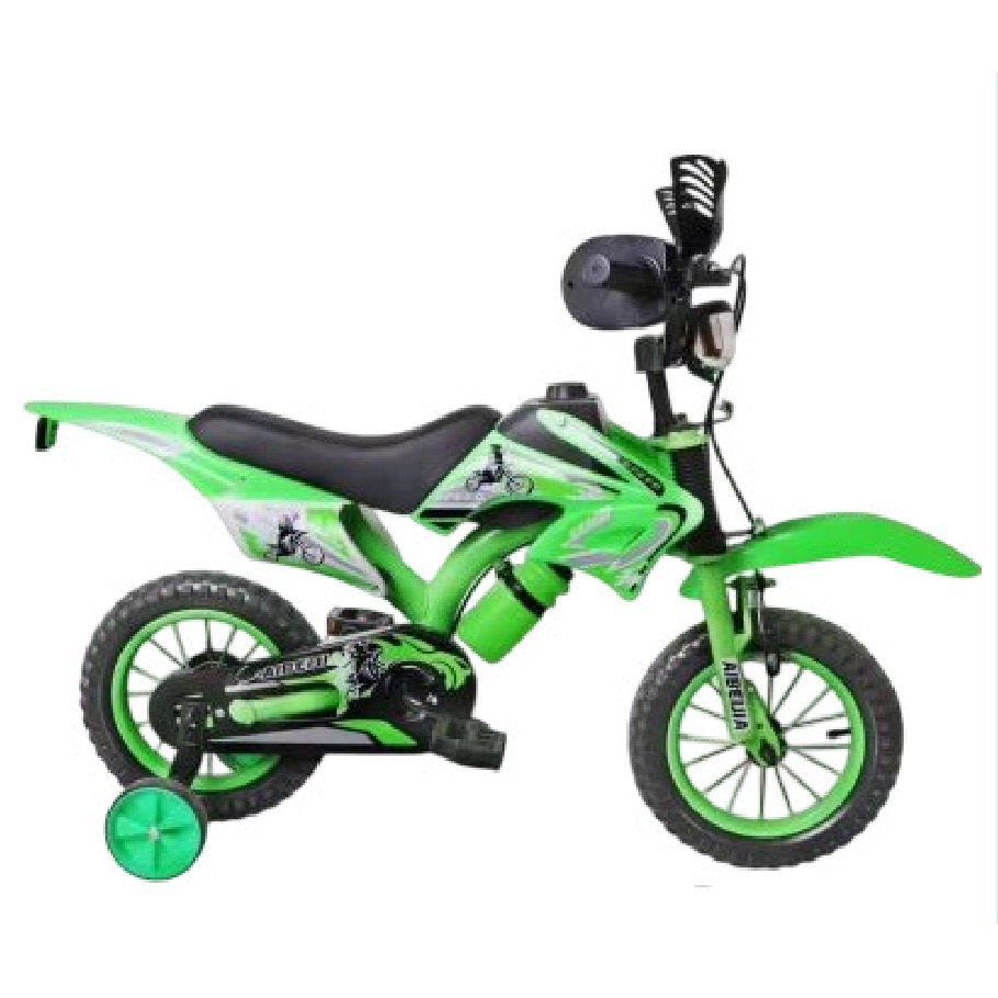Bicicleta Infantil Rodada 16 Verde con Rueditas