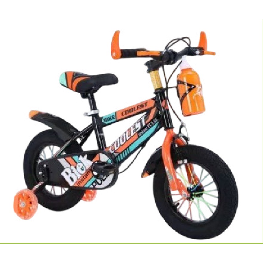 Bicicleta Infantil Rodada 20 Naranja con Rueditas