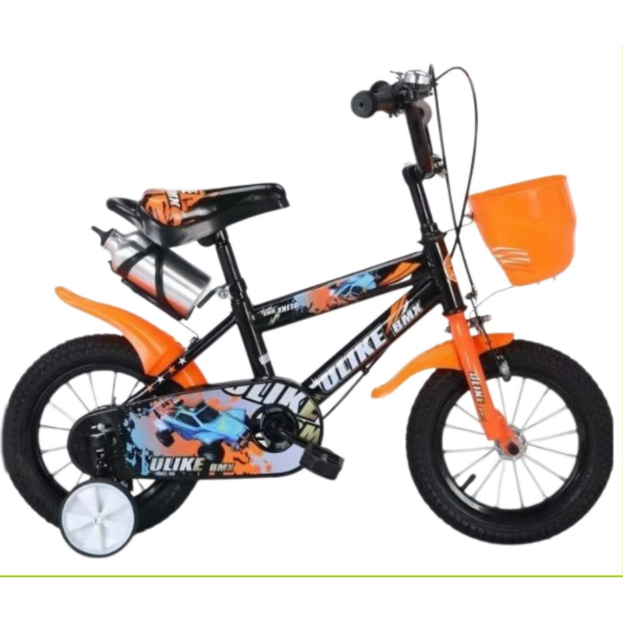 Bicicleta Infantil Rodada 20 Naranja con Rueditas