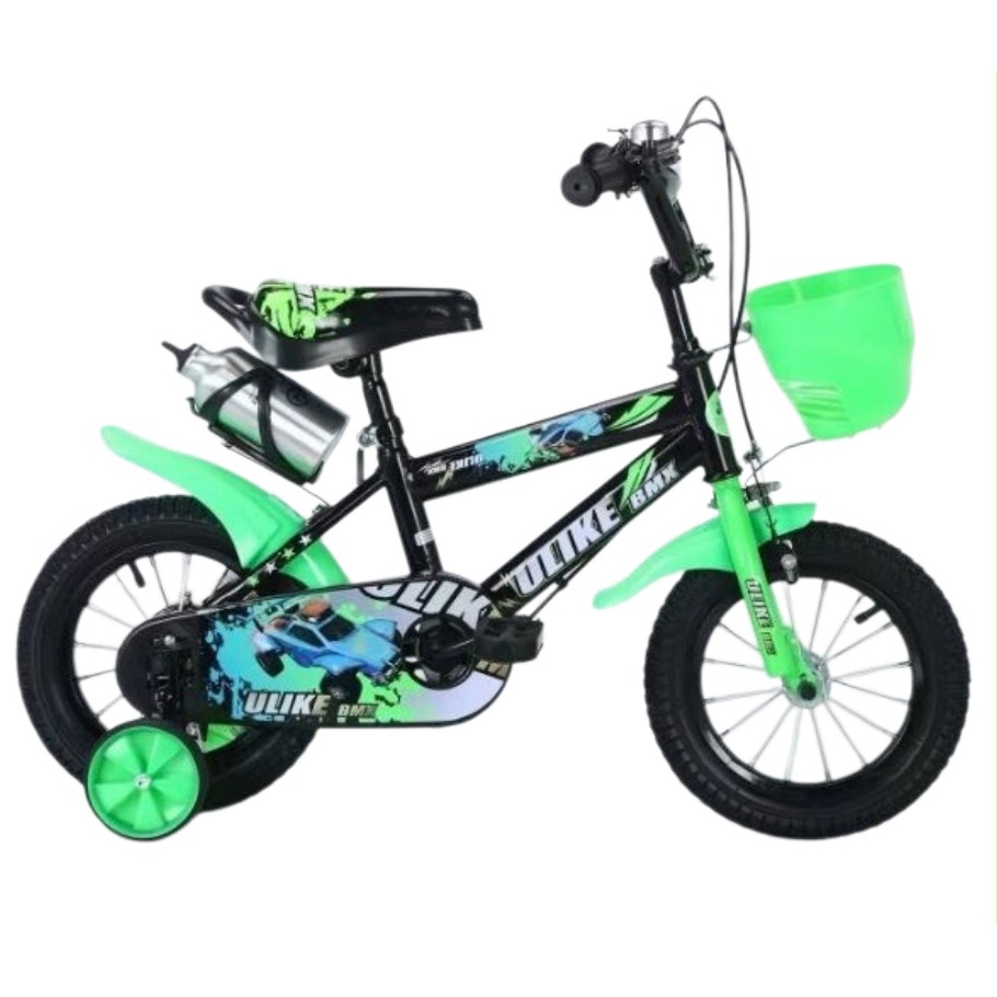 Bicicleta Infantil Rodada 20 Verde con Rueditas
