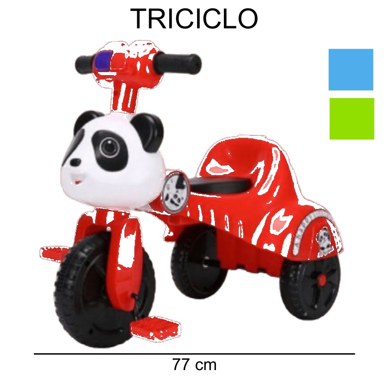 [EB-TY363664] Triciclo Panda 770 mm Canastilla Niño Acero x6pz