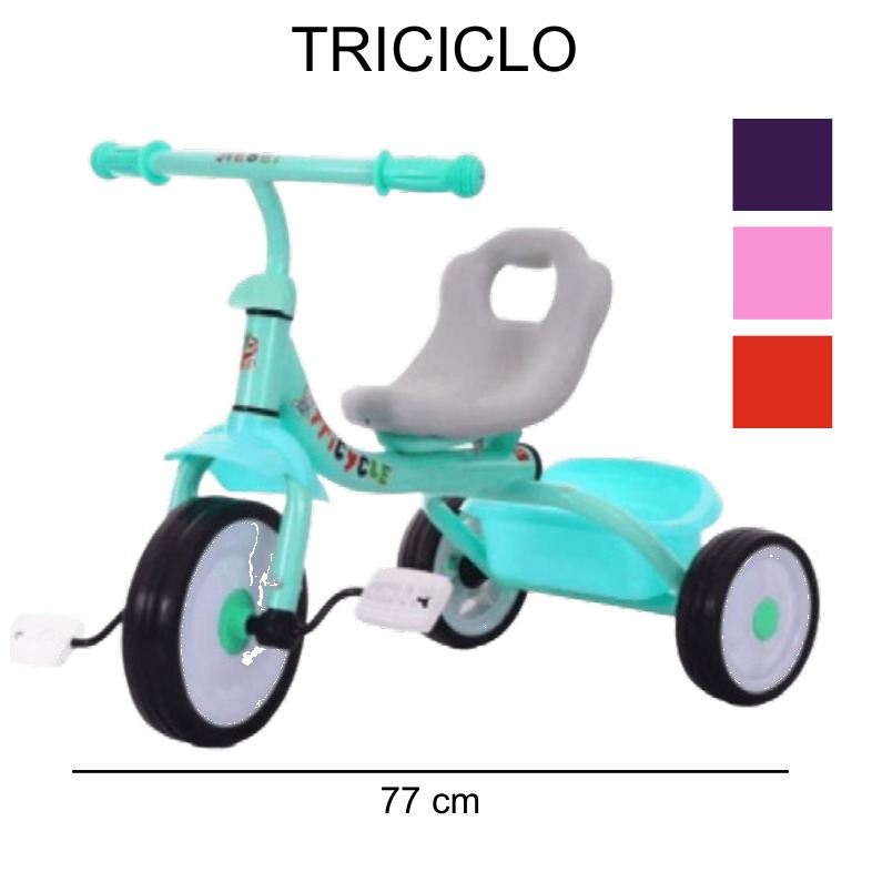 [EB-TY363660] Triciclo Infantil Canastilla 770 mm Acero Pedal x6pz