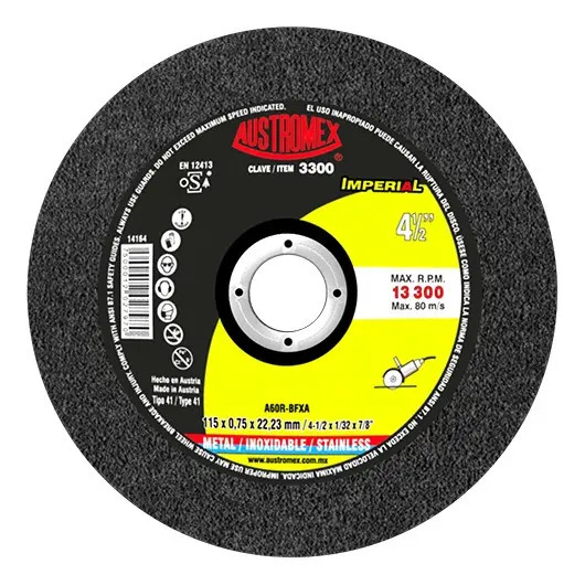 Disco 2 En 1 Acero AUX3300 Austromex para Corte y Desbaste