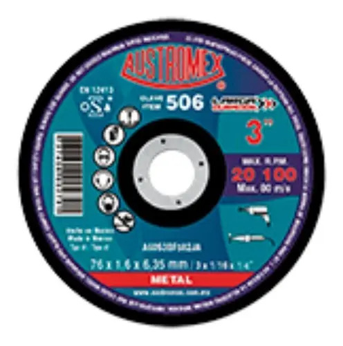 Disco 3" Metal AUX506 Austromex para Corte y Desbaste