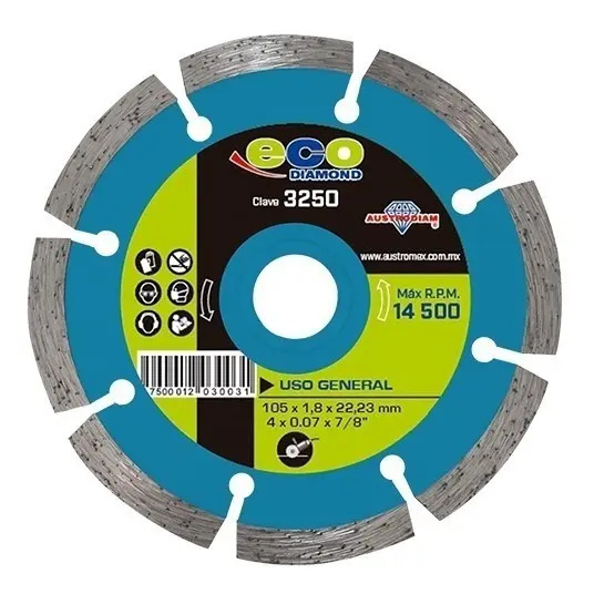 Disco 4" Diam Seg AUX3250 Austromex para Corte y Desbaste