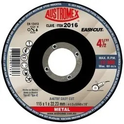 Disco 4-1/2" Metal AUX2016 Austromex para Corte y Desbaste