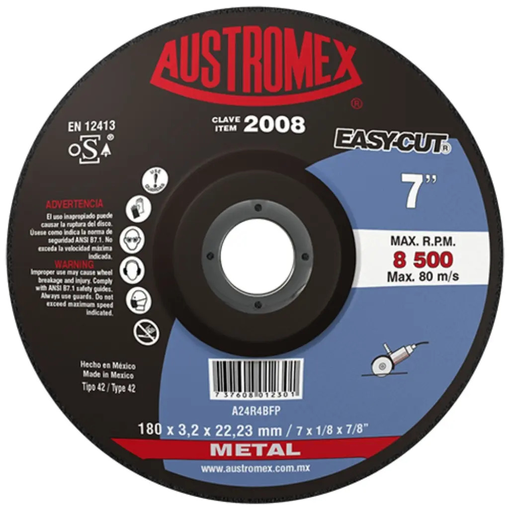 Disco 7" Metal AUX2008 Austromex para Corte y Desbaste