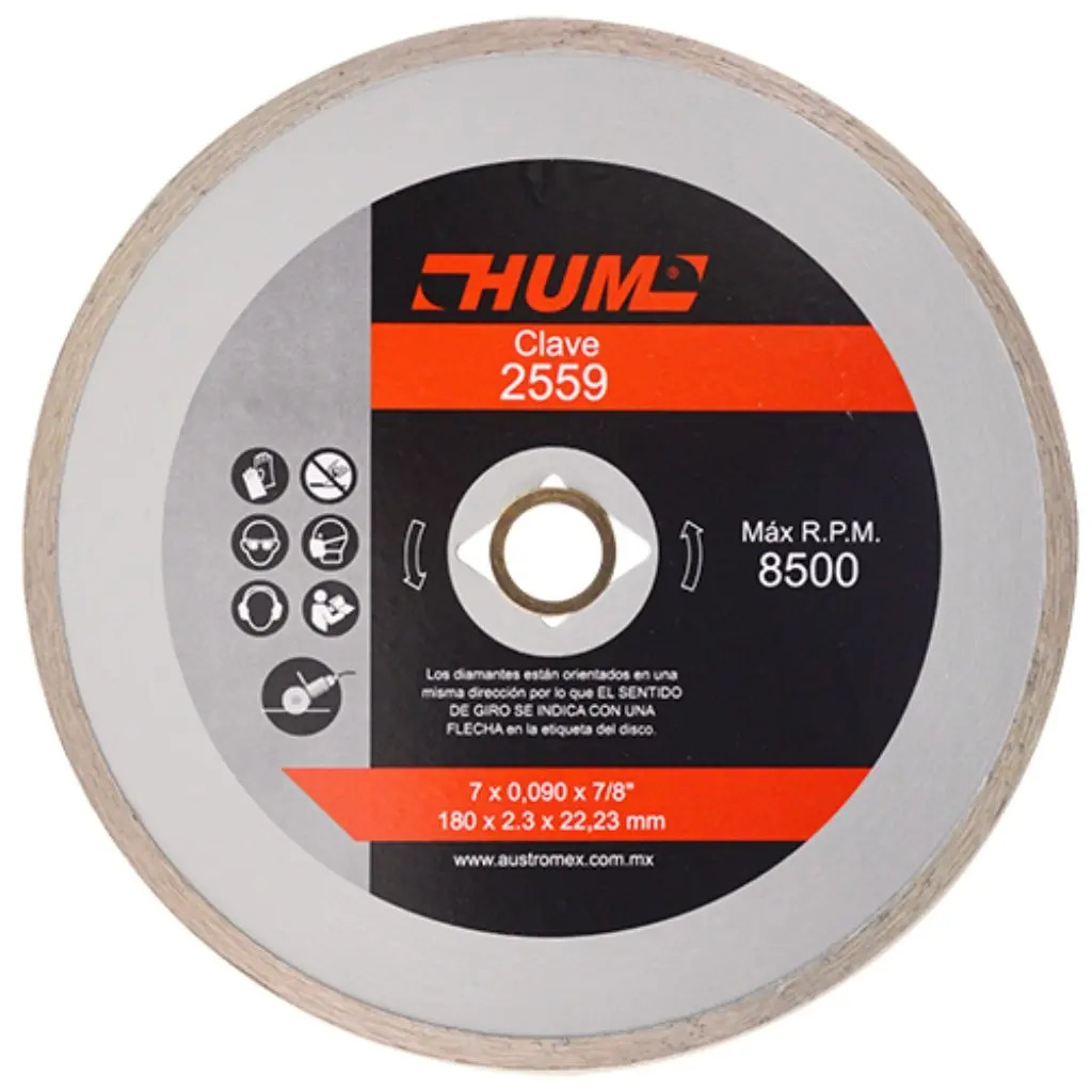 Disco 7"CONTINUO AUX2559 Austromex para Corte y Desbaste
