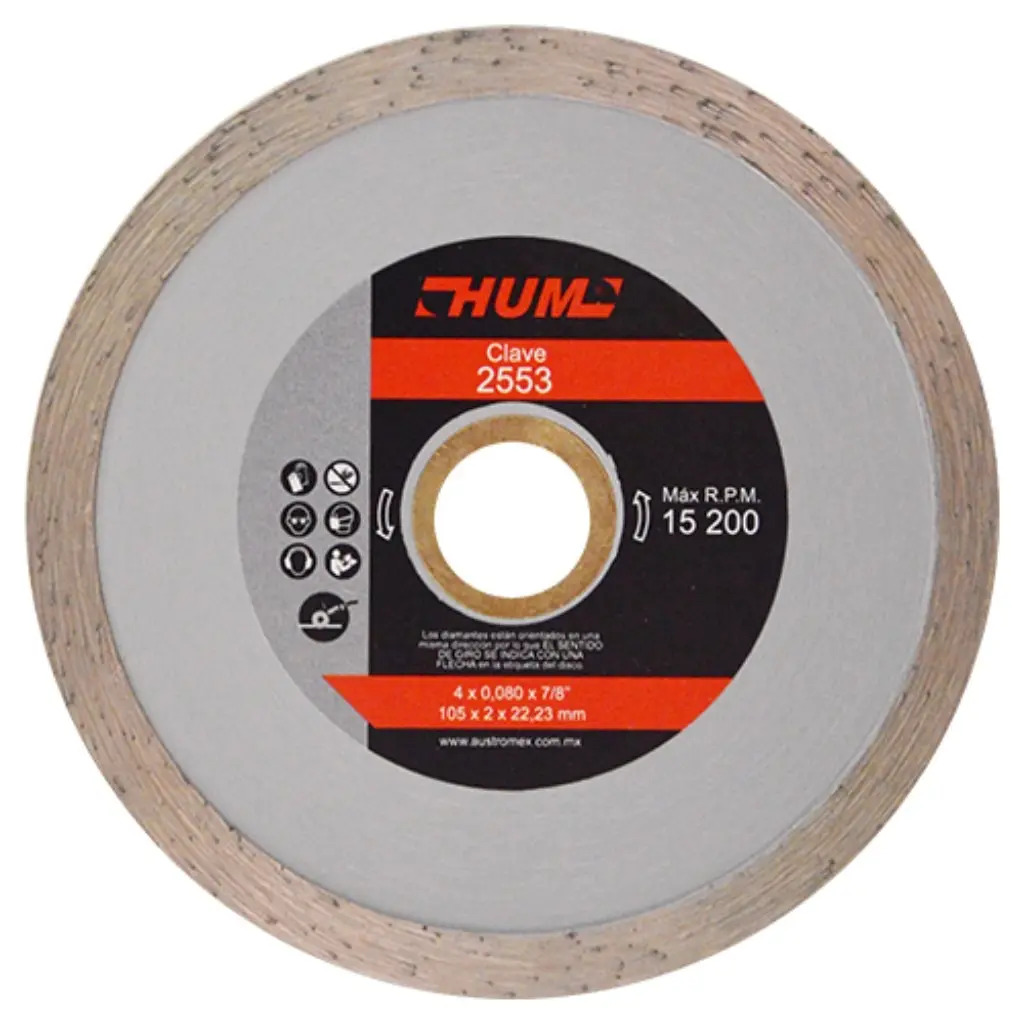 Disco Continuo 4" AUX2553 Austromex para Corte y Desbaste