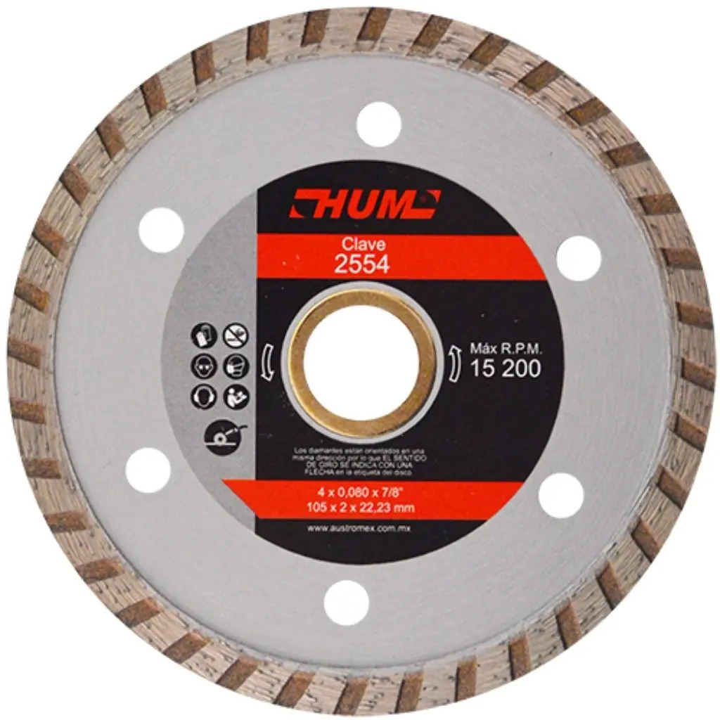 [BE-16493] Disco Turbo Diam 4" AUX2554 Austromex para Corte y Desbaste
