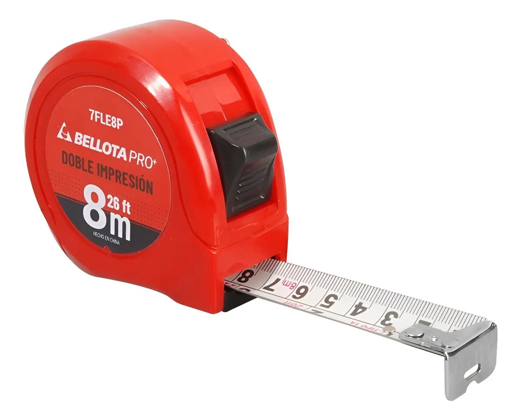 [BE-103291] Flexómetro Bellota 8M 500208 (Cinta Métrica) para Obra