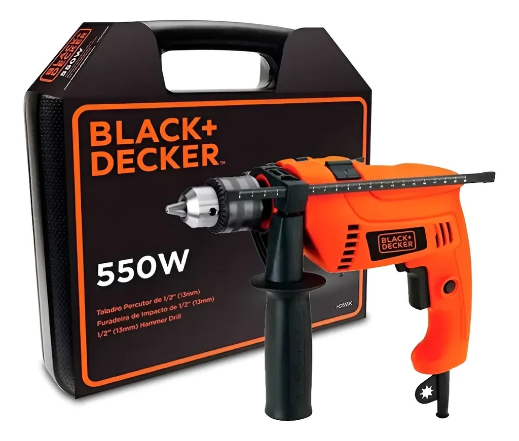 [BE-53455] Rotomartillo 1/2" 550W Con Est HD555K (Taladro Percutor) Black And Decker