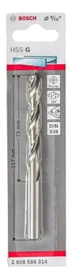 Broca Hss-g 5/16" Para Metal 586314-577332 Bosch para Taladro
