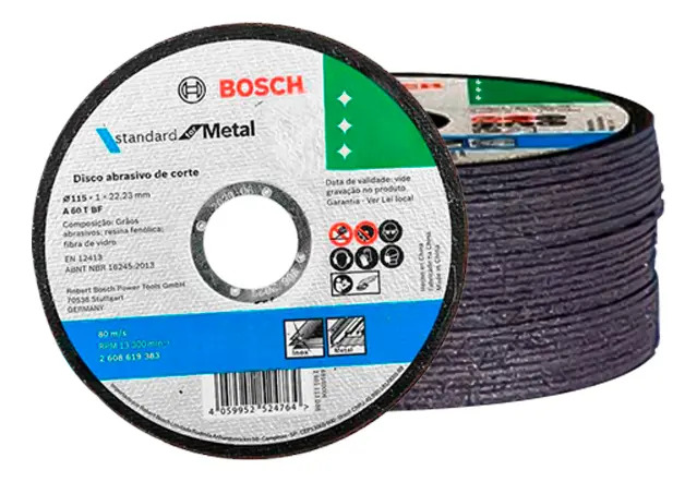 [BE-24764] Disco Bosch Con Metal 4-1/2" 619383 para Corte y Desbaste