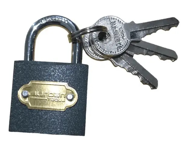 Candado Con Cilindro Latón 32MM Cadena para Seguridad