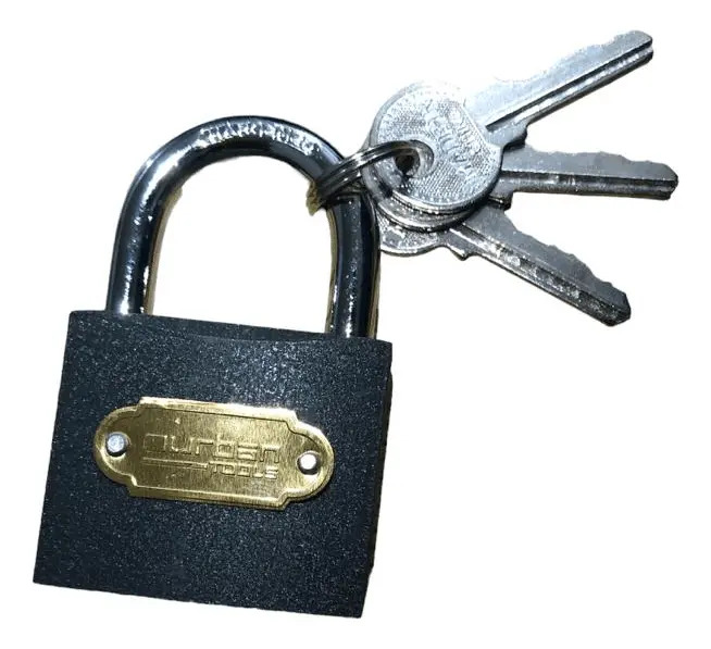 [BE-222016] Candado Con Cilindro Latón 50MM Cadena para Seguridad
