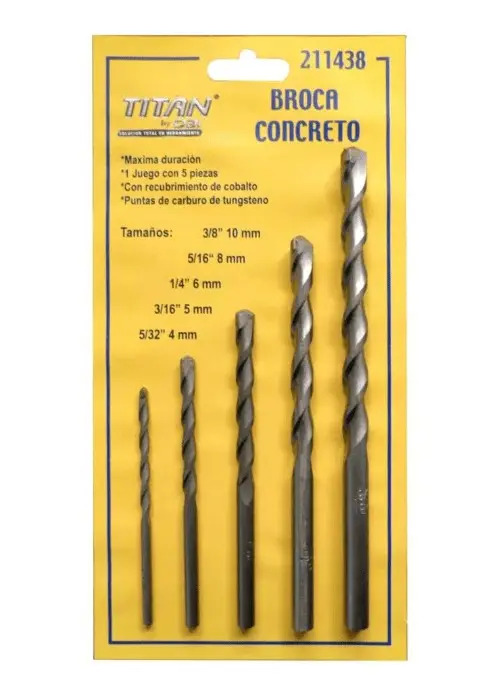 [BE-624009] Broca Concreto 5PZ Titan Cayac 211438 para Taladro