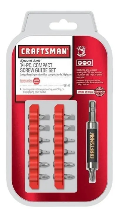 [BE-926148] Juego Guia Para Tornillos Compactos 14PZAS Crafts 92614 Craftsman