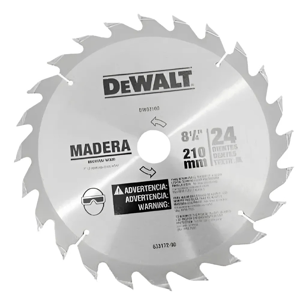 Disco 8-1/4" 24T Madera DW03100 Dewalt para Corte y Desbaste