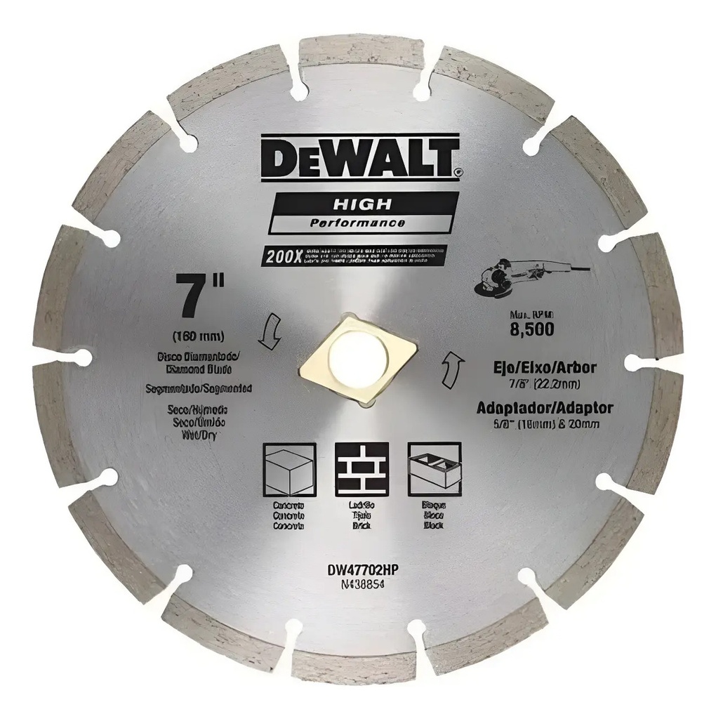 Disco Segmentado 7" DW47702HP Dewalt para Corte y Desbaste