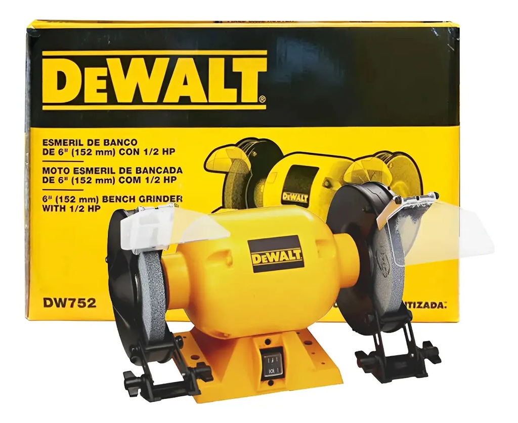 Esmeril De Banco 6" 1/2HP DW752 (Miniesmeril) Dewalt
