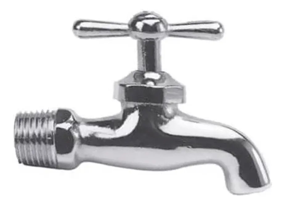 Llave Jardin Metálica Cromada Ekon para Taller
