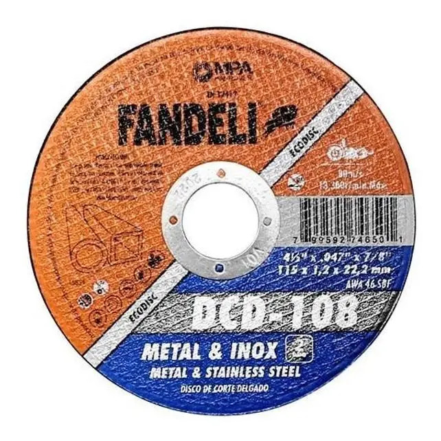 Disco Metal Inox 4-1/2 "eco FAI74650 Fandeli para Corte y Desbaste