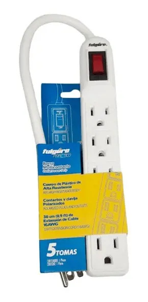 Multicontacto 5 Tomas Ater FP0047 Fulgore para Instalación Eléctrica
