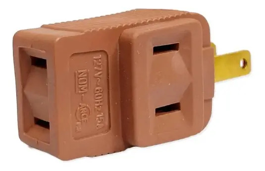 Multicontacto Triple Cafe FP0054 Fulgore para Instalación Eléctrica