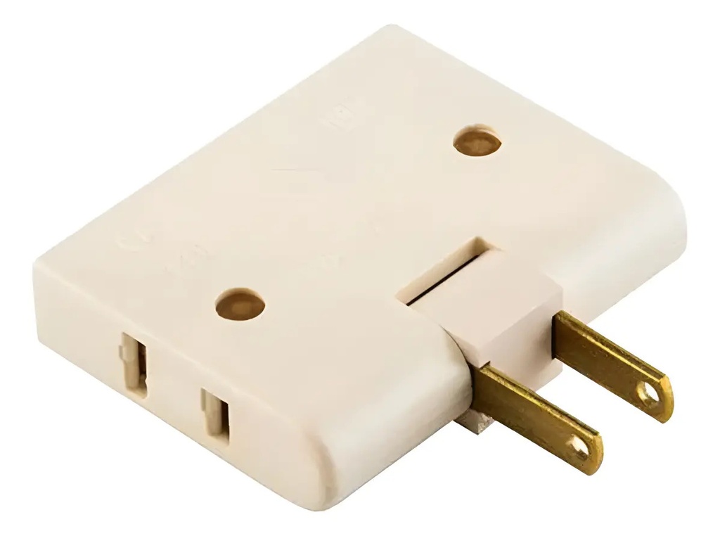Receptaculo Triple Visagra Urea Marfil 330M Iusa para Instalación Eléctrica