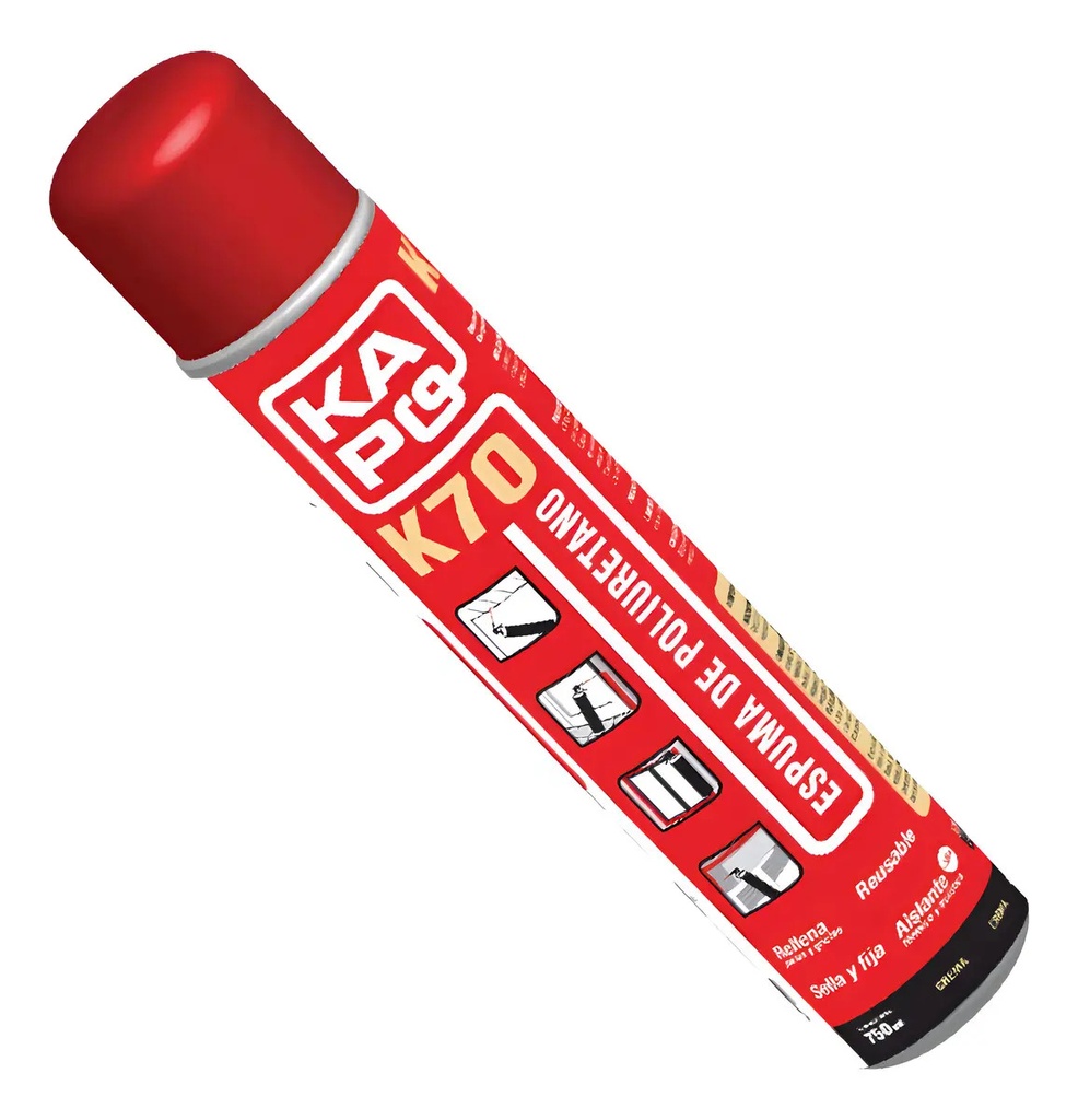 Espuma Expansiva 750ML Kapo K70 para Mantenimiento
