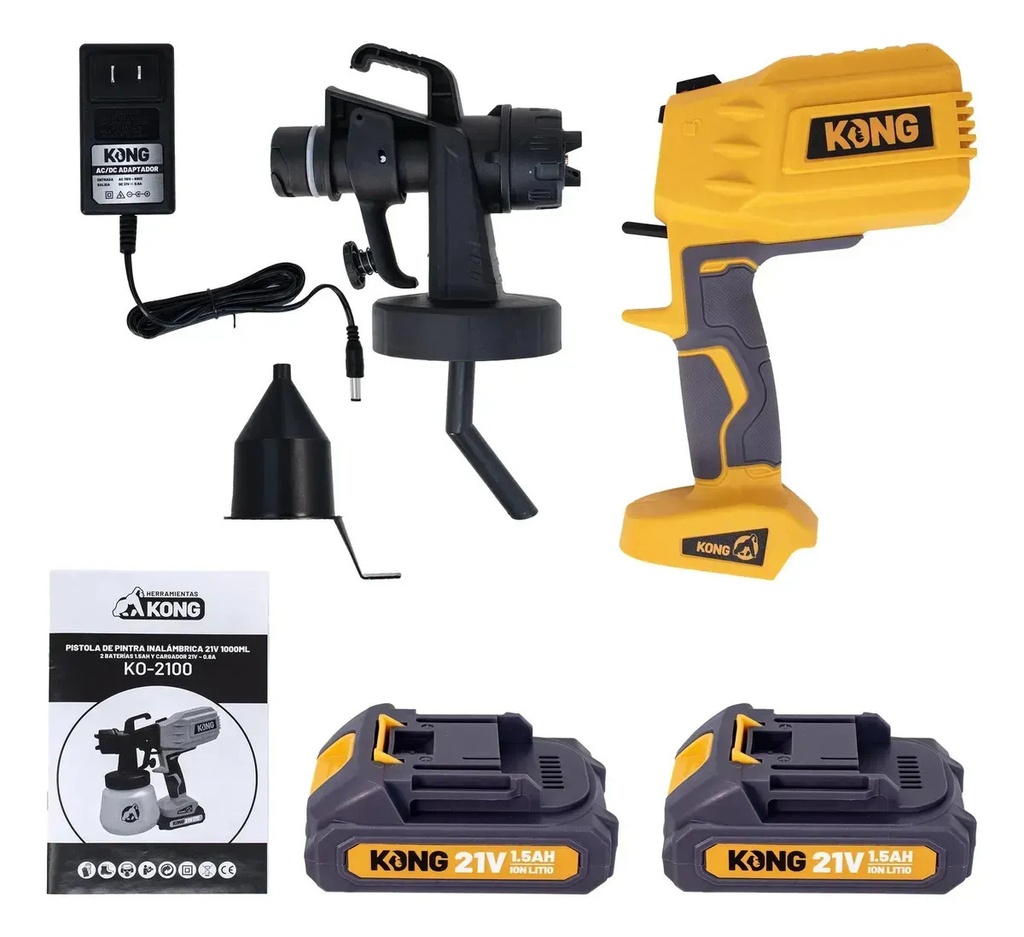Pistola Pintar 21V 2 Bat +carg Kong KO2100 para Taller