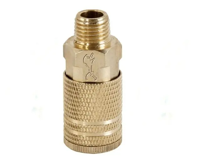 Cople Neum Latón 1/4 Macho 2123 Lion Tools para Instalación Hidráulica