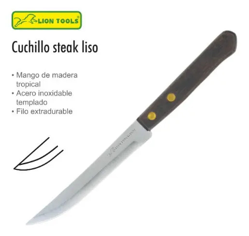 Cuchillo Madera Liso Lion 8044 Lion Tools para Uso Rudo