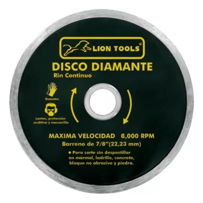 Disco 7" Continuo Diam Lion 5888 Zz Lion Tools para Corte y Desbaste