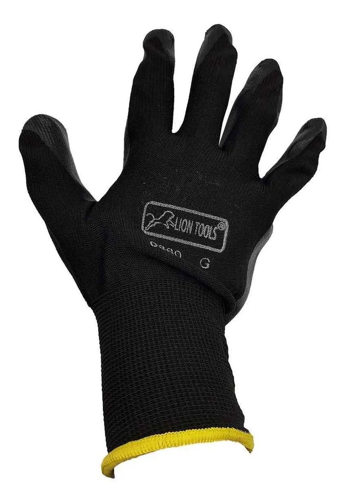 Guante Nitrilo Negro Gde Lion 0860 Lion Tools para Taller