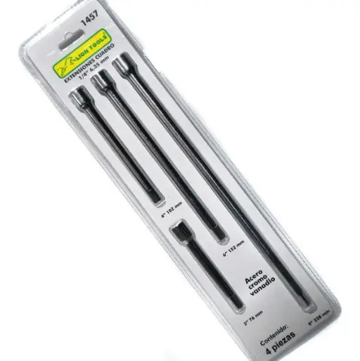 Juego Extension 4PZ 1/4" Lion 1457 Lion Tools para Taller