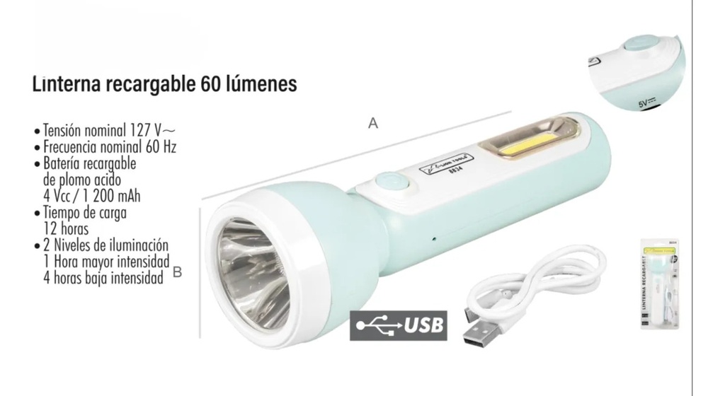 Linterna 1W 1 LED Aqua Lion 8834 Lion Tools para Trabajo Nocturno