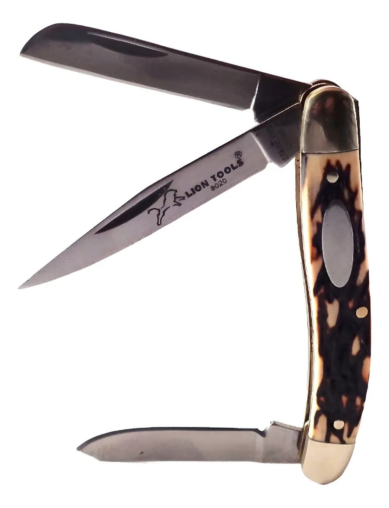 [BE-547151] Navaja 2" 3 Hojas Lion 8020 Lion Tools para Uso Rudo