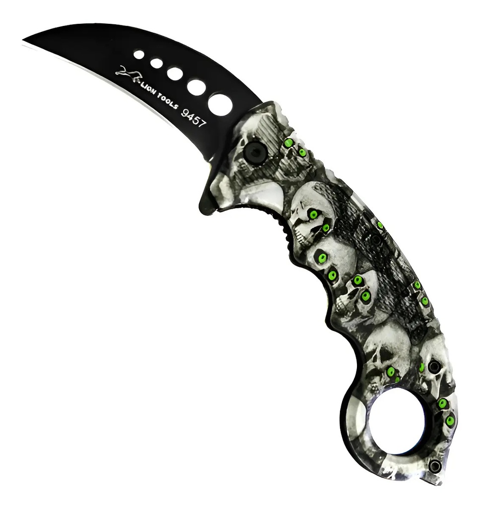 [BE-547236] Navaja 3-1/2" Calavera Lion 9457 Lion Tools para Uso Rudo