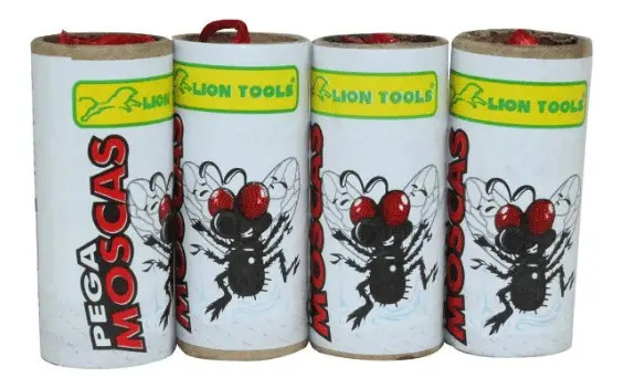 [BE-547172] Pega Moscas 4 Rollos Lion 0022 Lion Tools para Mantenimiento