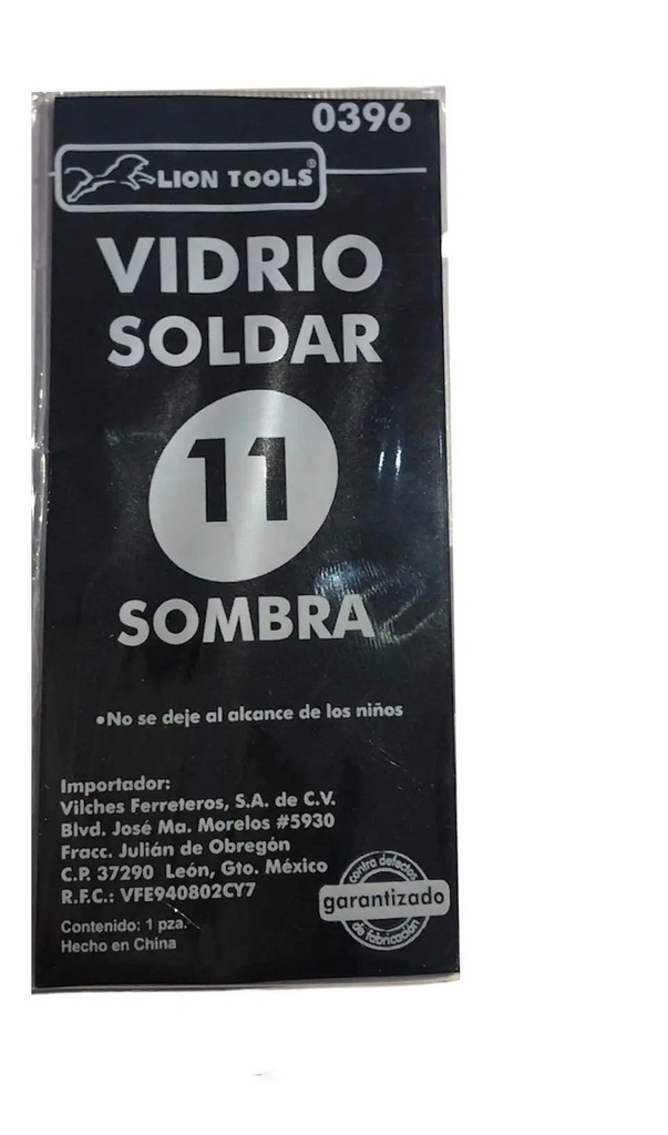 [BE-547195] Vidrio Soldar 11 Sombras Lion 0396 Lion Tools para Soldar