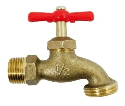 Llave Latón Forjada Sin Pulir 1/2" Metalflu para Taller