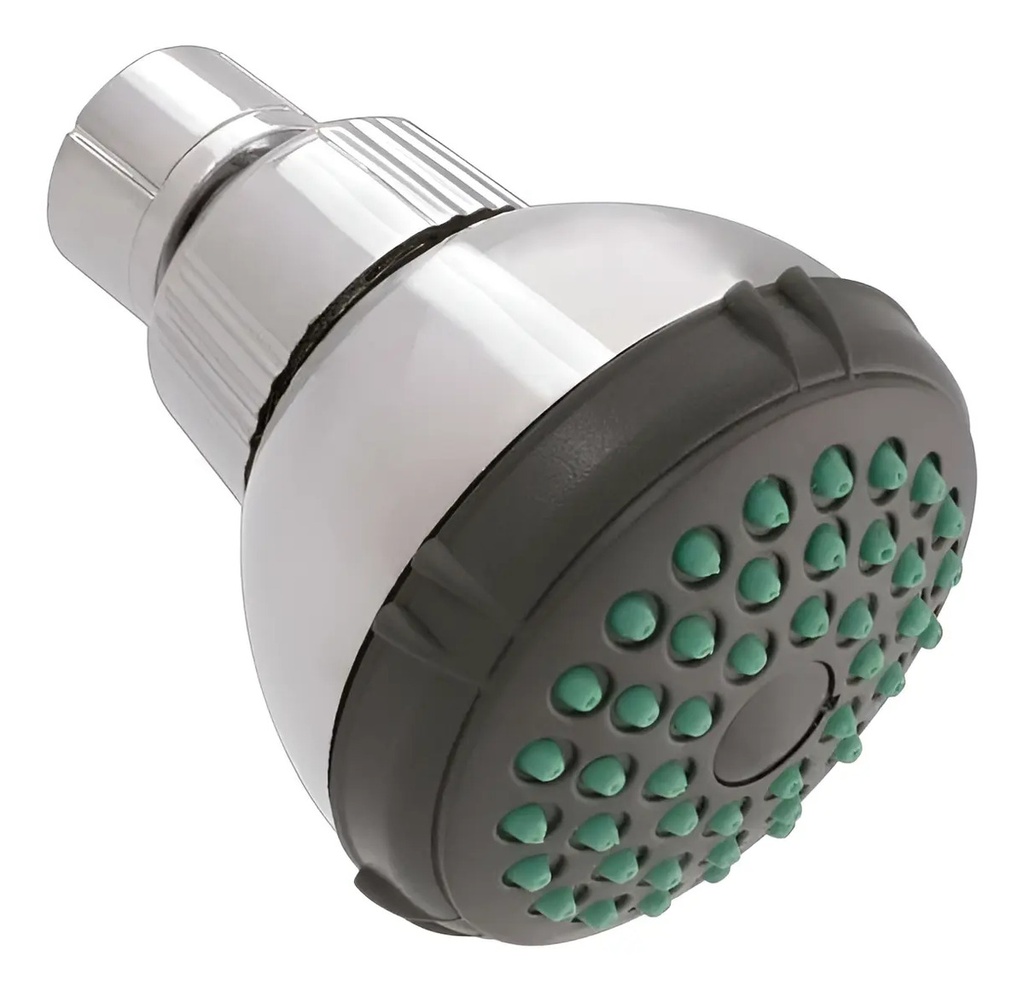 [BE-10818] Regadera Plástico Antisarro Cromo Metalflu para Instalación Hidráulica