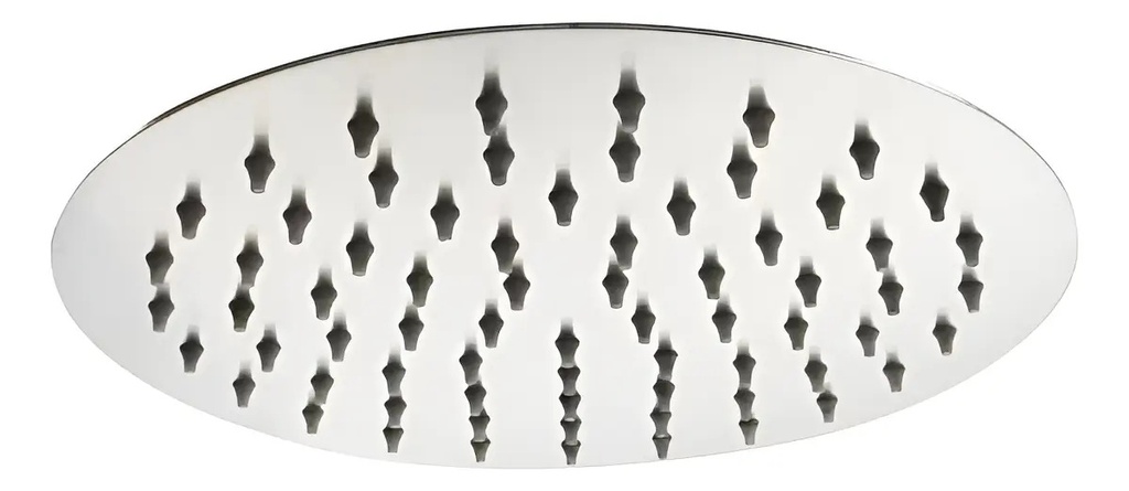 [BE-10862] Regadera Redonda Acero Inox Metalflu para Instalación Hidráulica