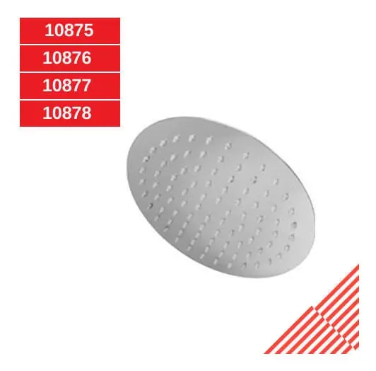 [BE-10877] Regadera Satin Redonda 20CM Metalflu para Instalación Hidráulica