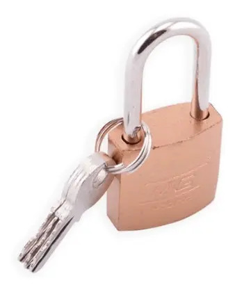 [BE-799704] Candado Mg Largo MG025GL Dorado para Seguridad