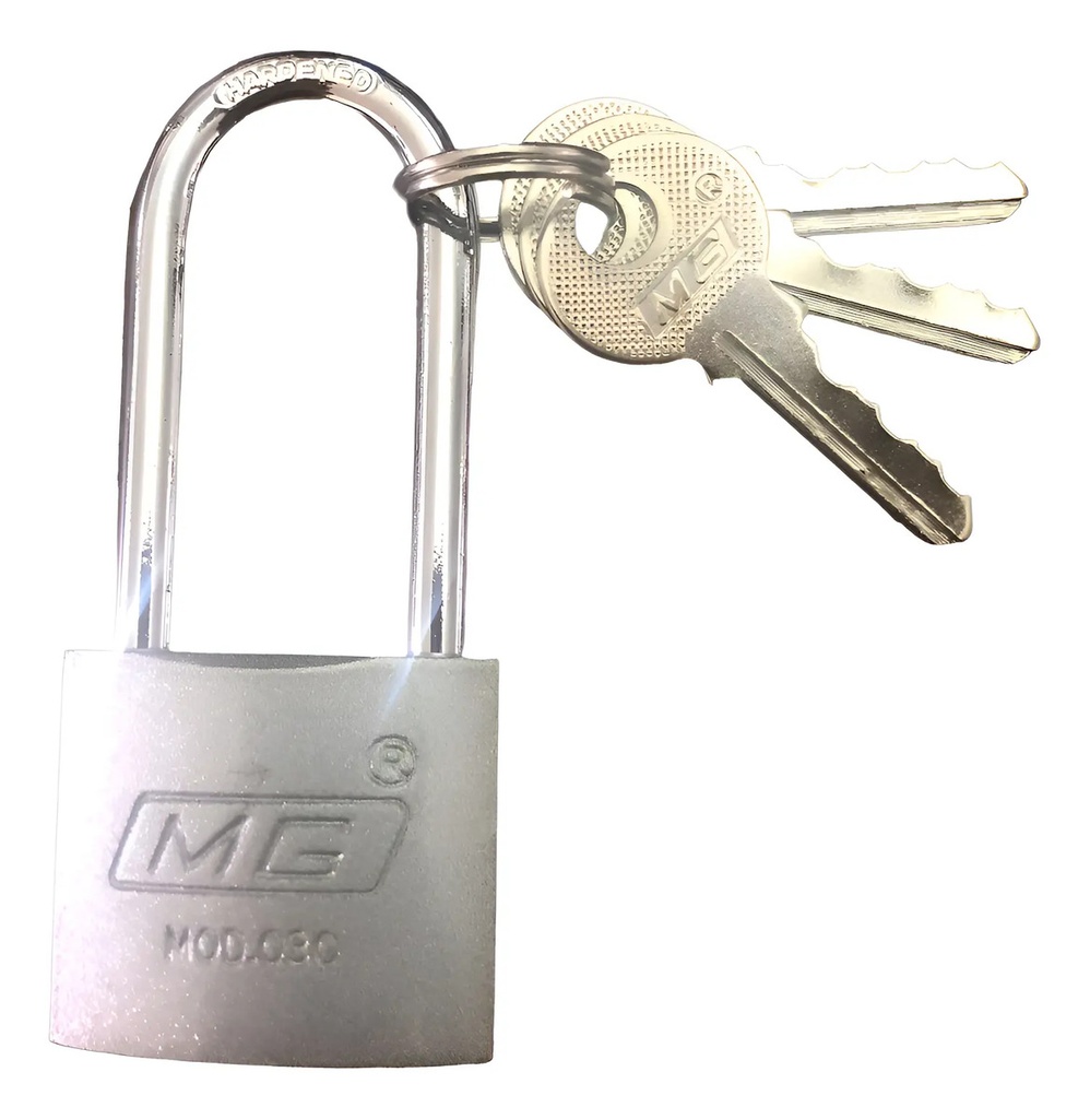 [BE-164809] Candado Mg Largo MG030GL Plata para Seguridad