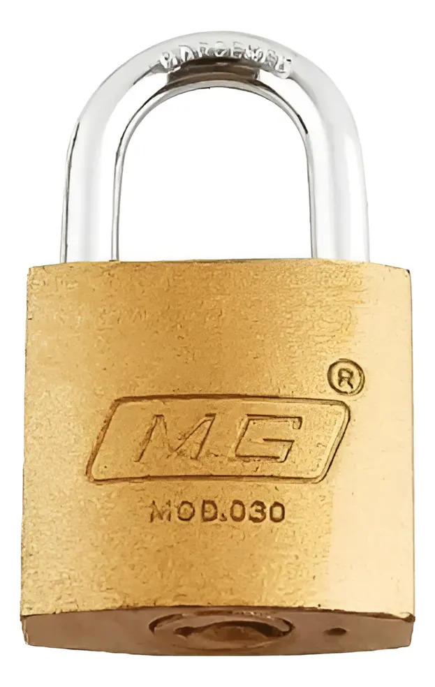 [BE-612409] Candado Mg Corto MG030 Dorado para Seguridad